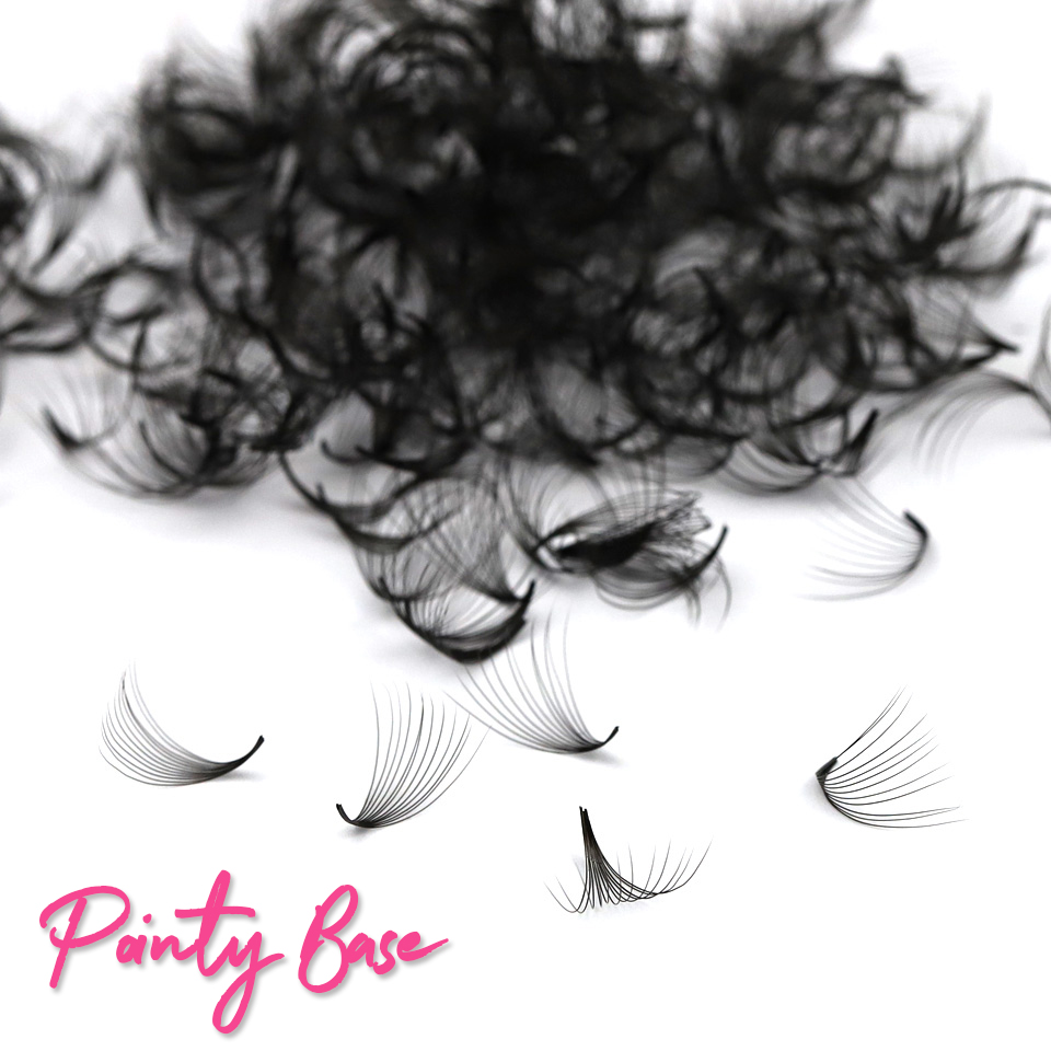 Eyelash Extension Medium - 수제 프리메이드 팬 뾰족한 베이스 속눈썹,