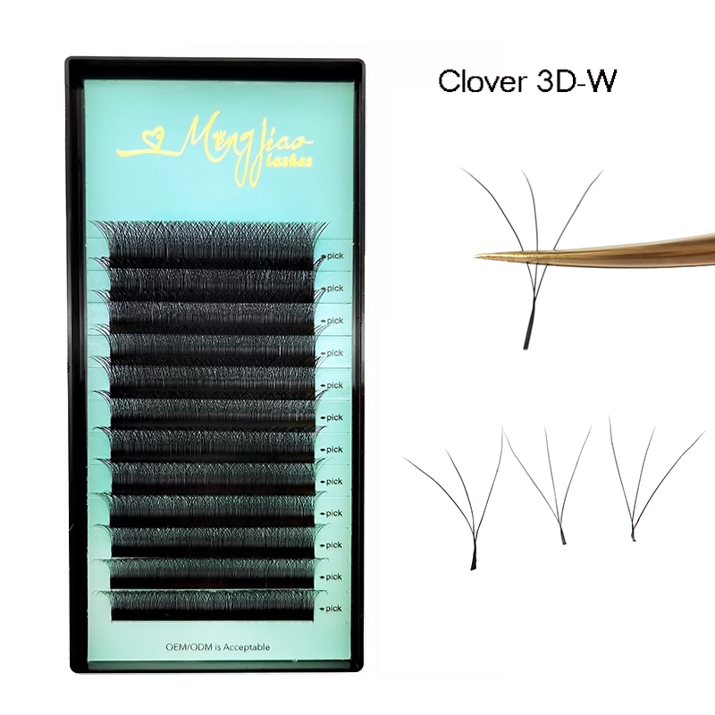 Eyelash Extension Logo - 클로버 W 속눈썹 연장 3D 미리