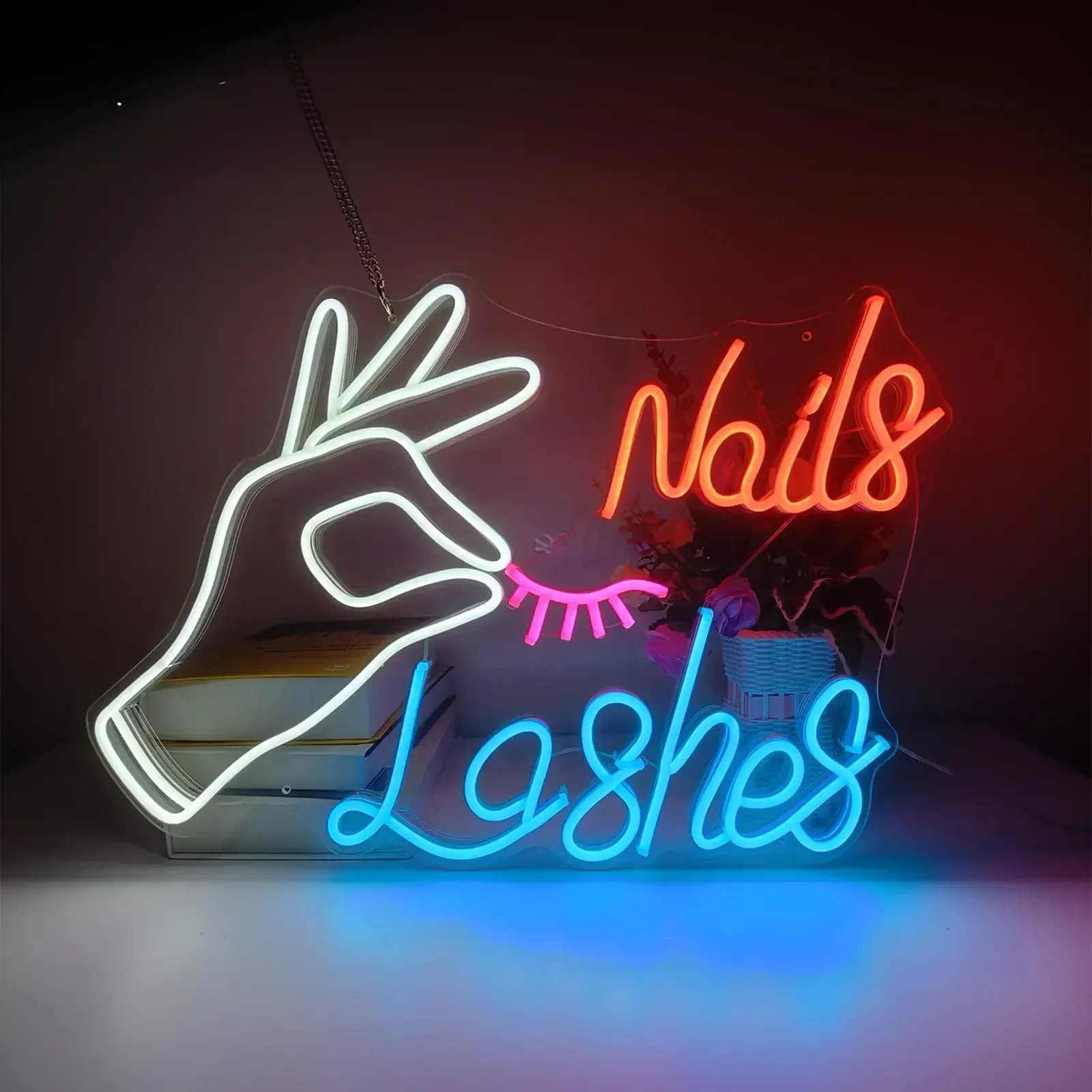 Eyelash Extension Logo - 침실 장식용 LED 네일 속눈썹 네온