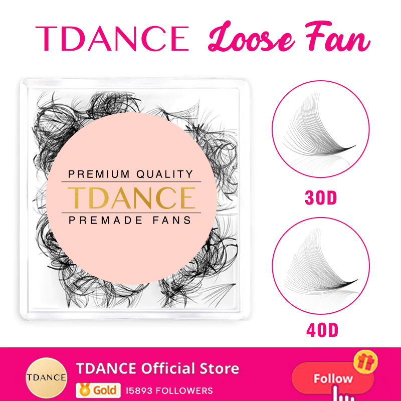 Eyelash Extension Medium - TDANCE 30D/40D 루즈 팬 뾰족한 베이스