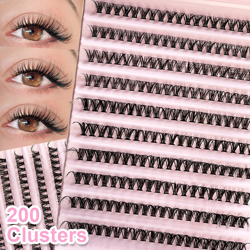 Lashes Eyelash Extension - 개별 속눈썹 속눈썹 클러스터 8-16mm 200개