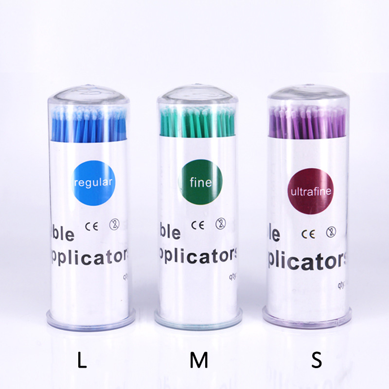 Lashes Eyelash Extension - 속눈썹 리프트 키트용 마이크로 브러쉬 100개/병,