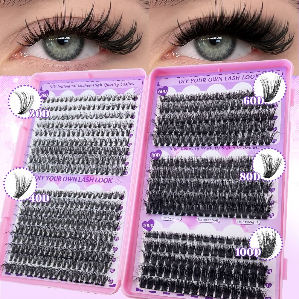 Eyelash Extension Wispy - 9-18mm 길이의 가짜 속눈썹 본드 및