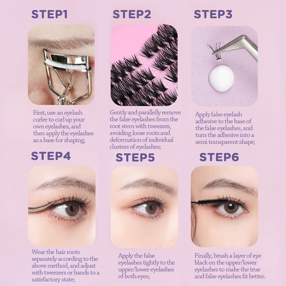 Eyelash Extension Wispy - 12줄 내추럴 룩 인조 속눈썹 위스피