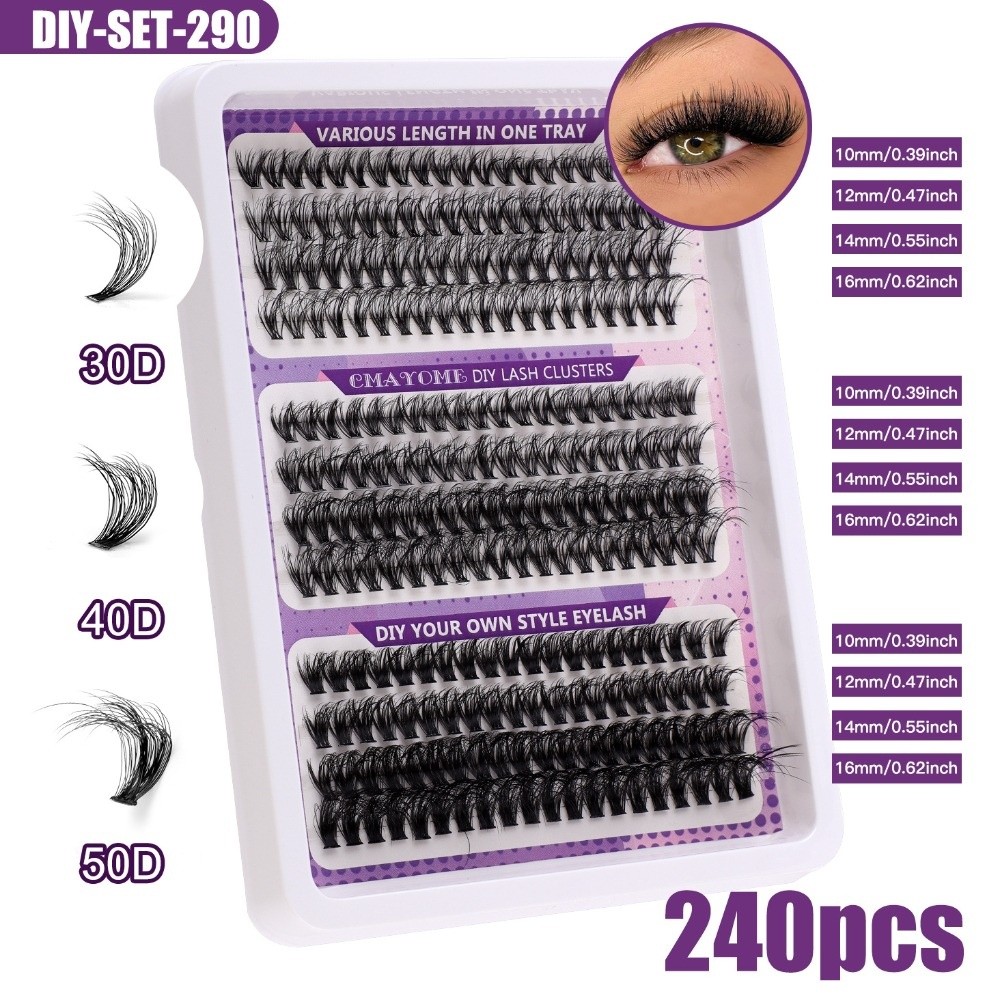 Eyelash Extension Wispy - 내추럴 룩 인조 속눈썹 위스피 스타일