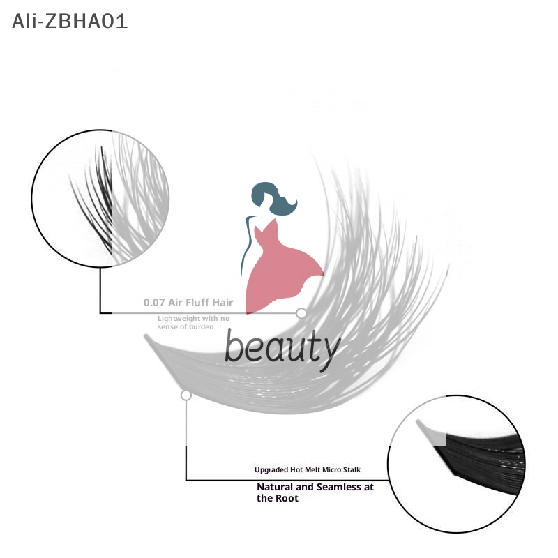 Eyelash Extension Wispy - 3D 인조 밍크 속눈썹, 풍성한 속눈썹