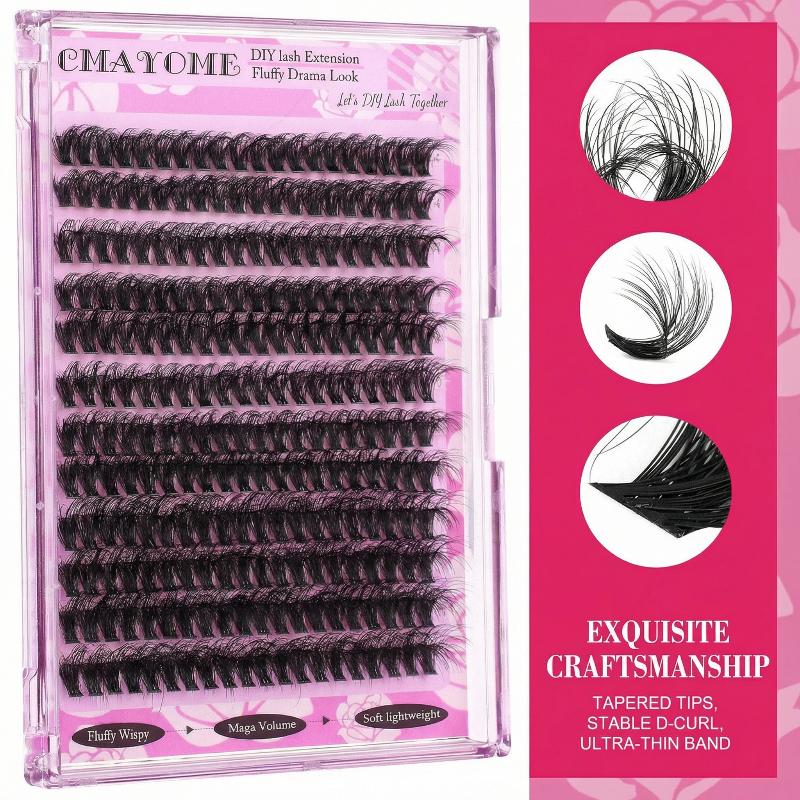 Eyelash Extension Last - 위스피 D 컬 클러스터 속눈썹 14-18mm
