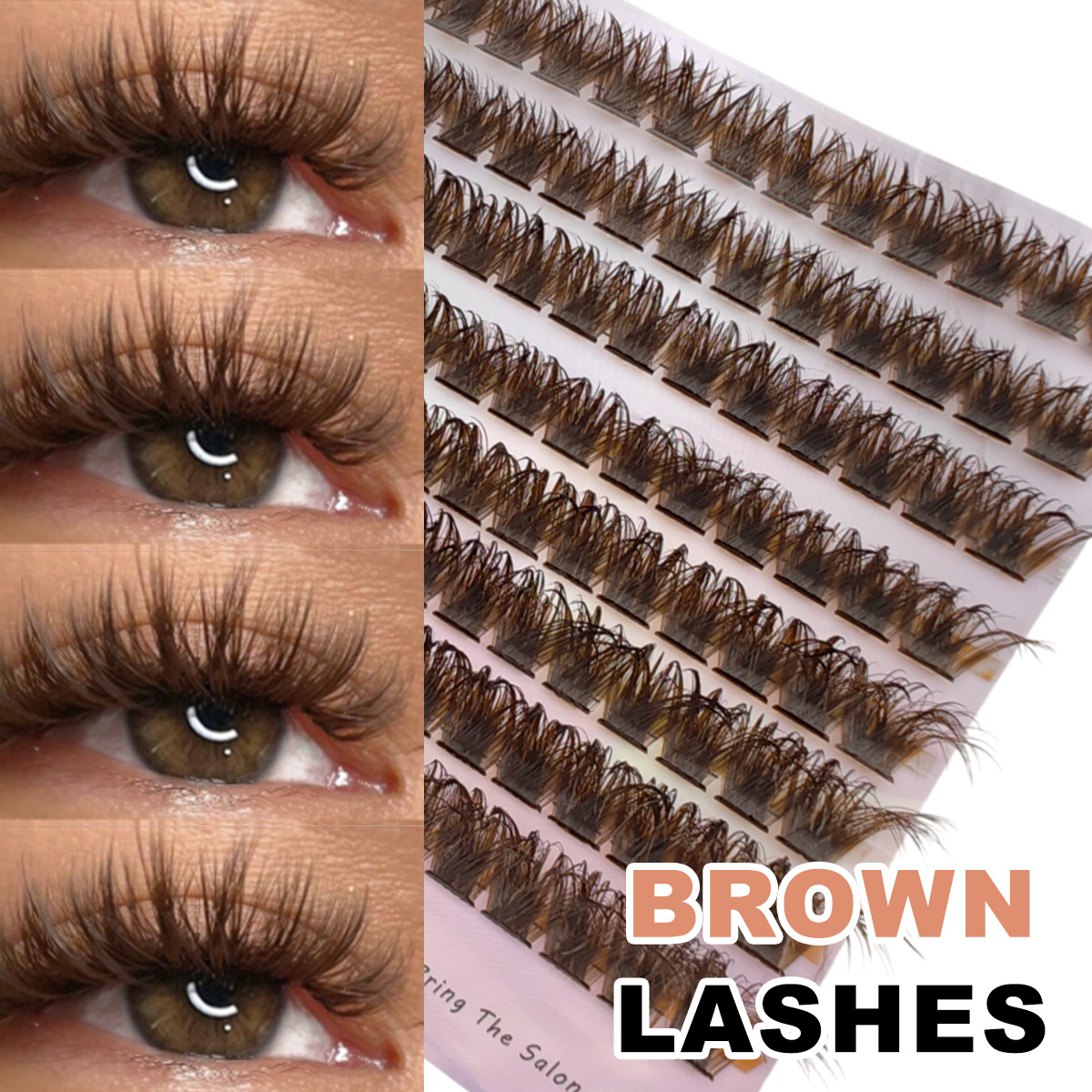 120개 천연 갈색 위스피 래쉬 클러스터 C 컬 개별  - Eyelash Extension Home Service 리뷰 및 가격