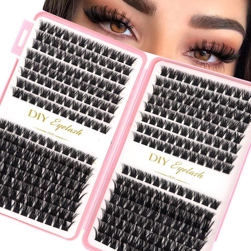 DIY 홈 속눈썹 연장 키트 384개의 인조 속눈썹으로 - Eyelash Extension Home Service 리뷰 및 가격