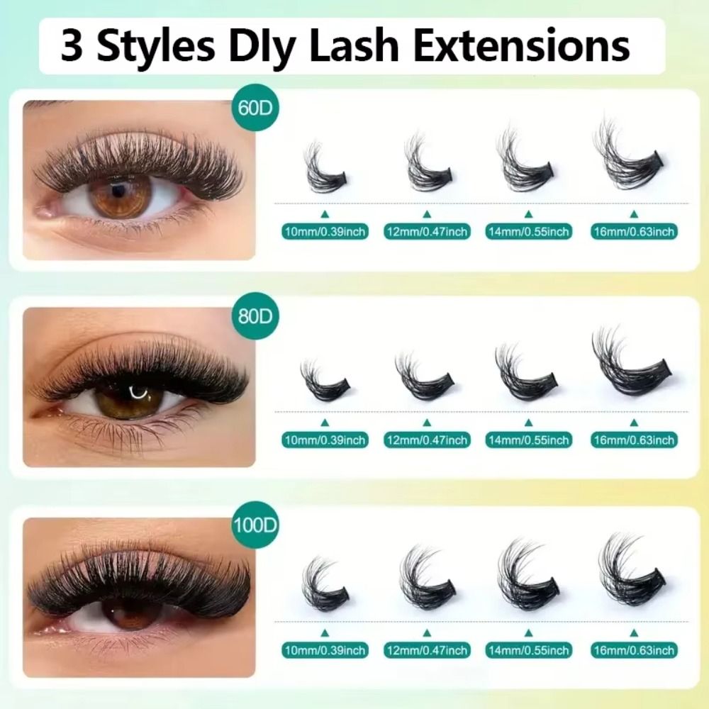 내추럴 룩 인조 속눈썹 본드 앤 씰 클러스터 디자인 D - Eyelash Extension Wispy 리뷰 및 가격