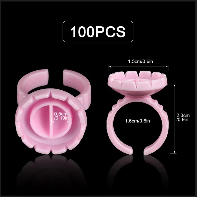 100 Pcs 일회용 속눈썹 접착제 링 컵 문신 안료  - Eyelash Extension Last 리뷰 및 가격