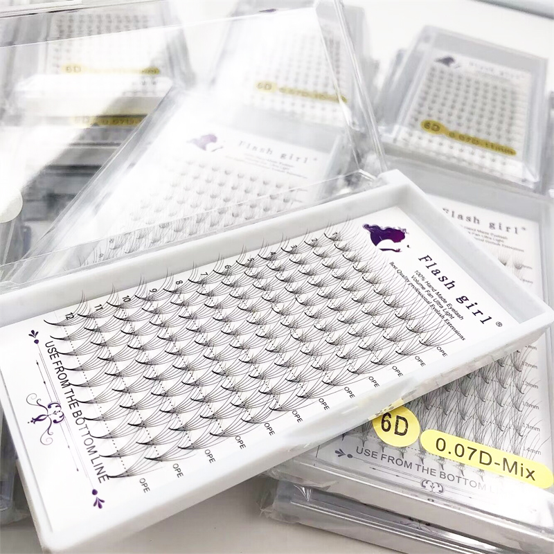 플래시걸 최고급 프리메이드 팬 볼륨래쉬 싱글클러스터 6 - Lashes Eyelash Extension 리뷰 및 가격