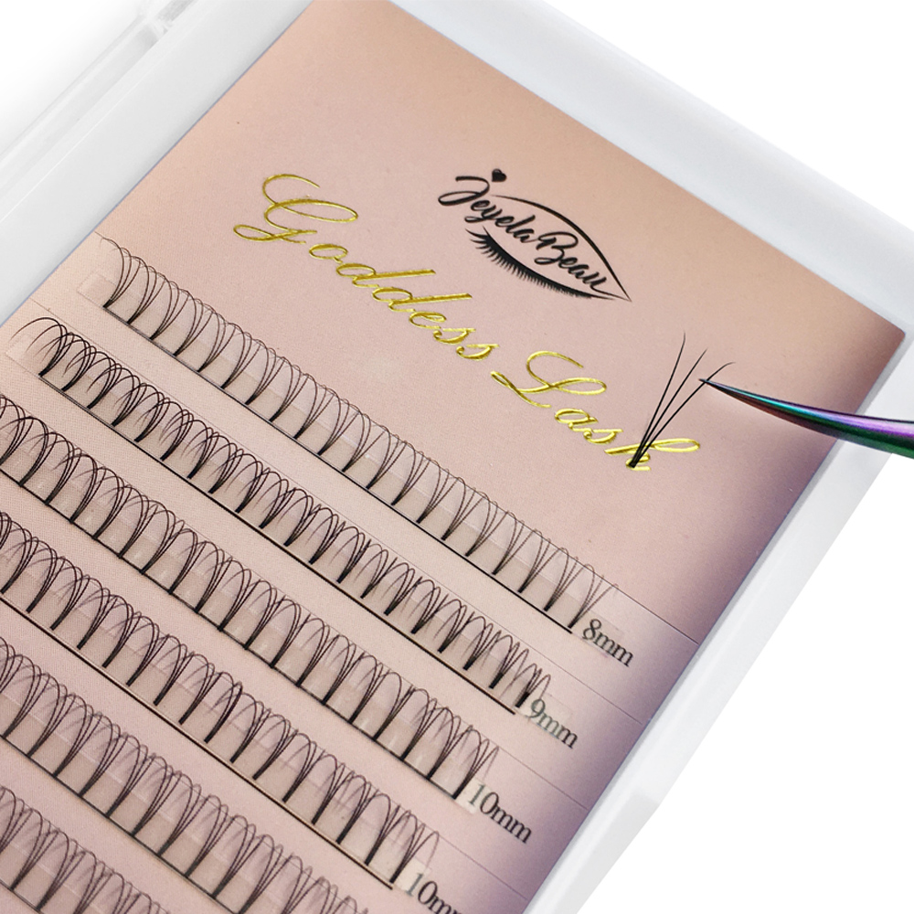 여신 3D 미리 만들어진 팬 속눈썹 연장 짧은 루트 W - Eyelash Extension Russian 리뷰 및 가격