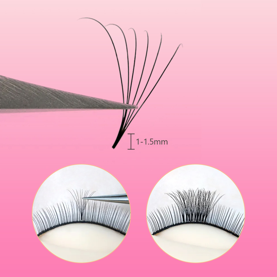 래쉬프로페셔널 3D-40D 클러스터 루즈 팬 속눈썹 7 - Eyelash Extension Medium 리뷰 및 가격