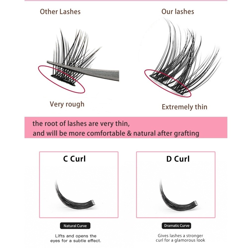 내추럴 룩 DIY 속눈썹 연장 키트 풍성한 무접착 인조 - Lashes Eyelash Extension 리뷰 및 가격
