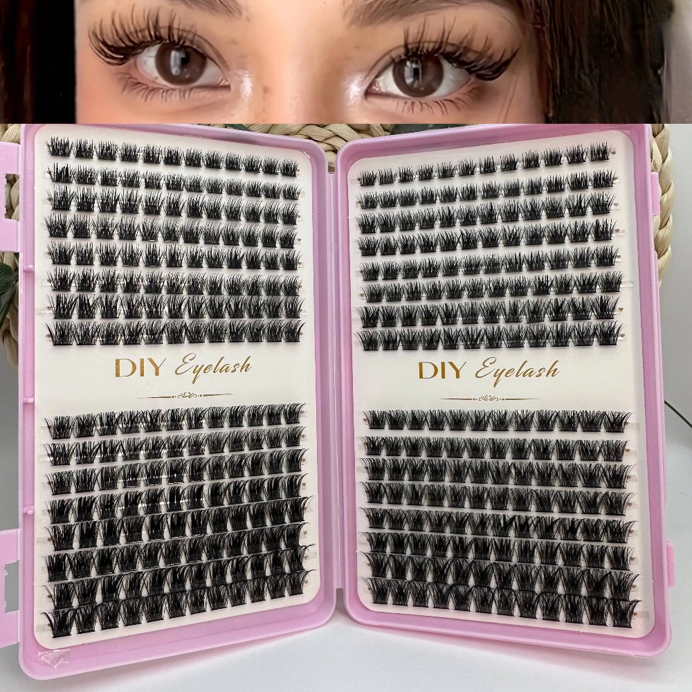 384개 개별 속눈썹, 속눈썹 북 클러스터 연장, 가짜 - Eyelash Extension Home Service 리뷰 및 가격