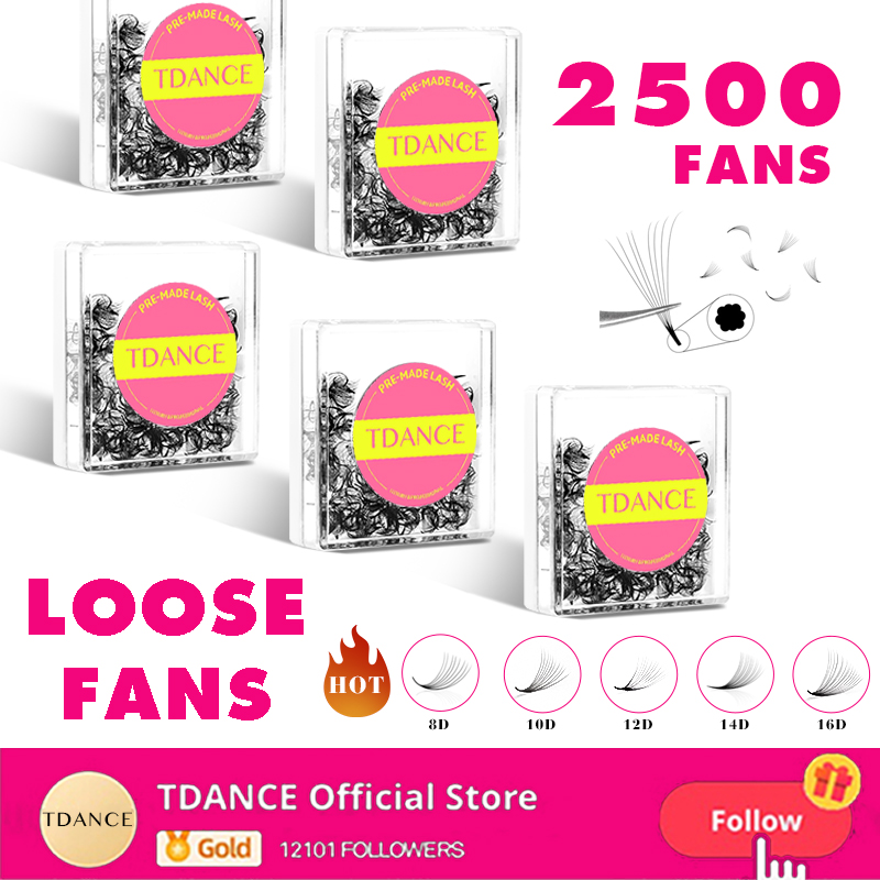 TDANCE 2500팬 뾰족한 베이스 루즈 팬 5개/몫 - Eyelash Extension Medium 리뷰 및 가격