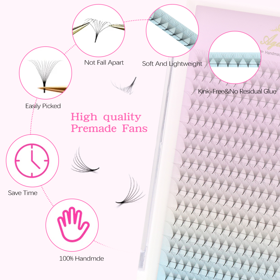 AGUUD 30d 40d Premade 팬 속눈썹 연장 - Eyelash Extension Medium 리뷰 및 가격