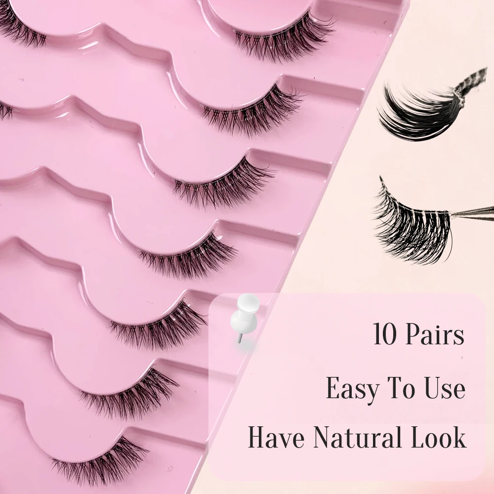 AMSDCN 3D 합성 밍크 속눈썹 10쌍, 고품질 연 - Eyelash Extension Medium 리뷰 및 가격