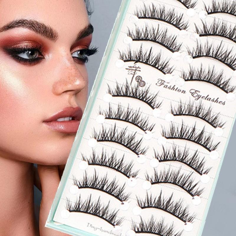 10쌍 천연 롱 위스피 캣아이 인조 속눈썹 코스프레 메 - Eyelash Extension Wispy 리뷰 및 가격