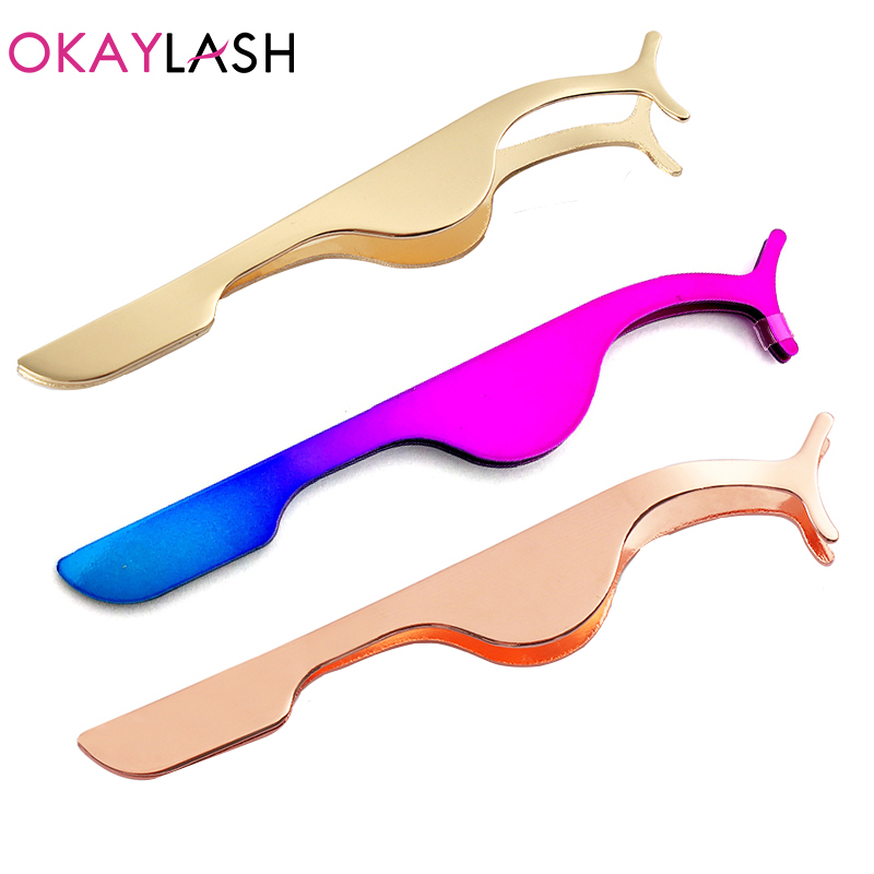 OKAYLASH 스테인레스 골드 가짜 속눈썹 족집게 로 - Eyelash Extension Logo 리뷰 및 가격